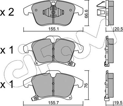 Cifam 822-1039-0 - Kit pastiglie freno, Freno a disco autozon.pro