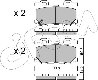 Cifam 822-1030-0 - Kit pastiglie freno, Freno a disco autozon.pro