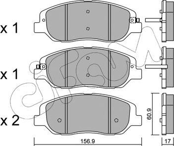 Cifam 822-1031-0 - Kit pastiglie freno, Freno a disco autozon.pro