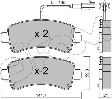 Cifam 822-1033-0 - Kit pastiglie freno, Freno a disco autozon.pro