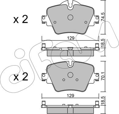 Cifam 822-1037-0 - Kit pastiglie freno, Freno a disco autozon.pro