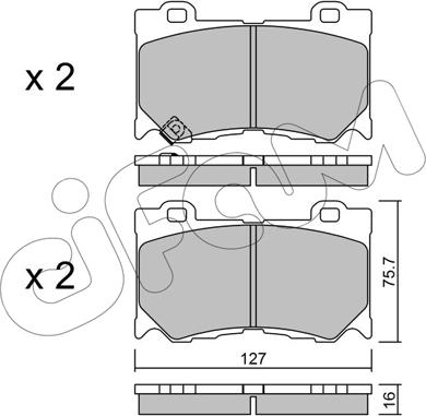 Cifam 822-1029-0 - Kit pastiglie freno, Freno a disco autozon.pro