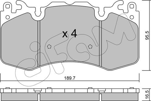 Cifam 822-1024-0 - Kit pastiglie freno, Freno a disco autozon.pro