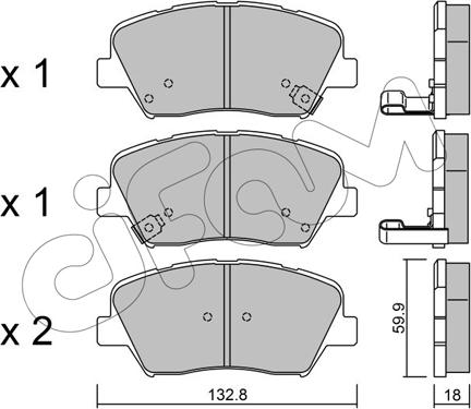 Cifam 822-1026-0 - Kit pastiglie freno, Freno a disco autozon.pro