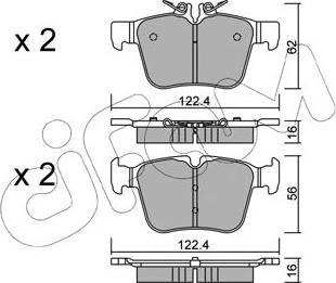 Cifam 822-1020-0 - Kit pastiglie freno, Freno a disco autozon.pro