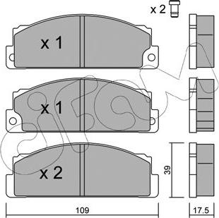 Cifam 822-102-0 - Kit pastiglie freno, Freno a disco autozon.pro