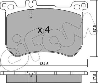 Cifam 822-1021-0 - Kit pastiglie freno, Freno a disco autozon.pro