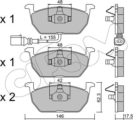 Cifam 822-1028-0 - Kit pastiglie freno, Freno a disco autozon.pro