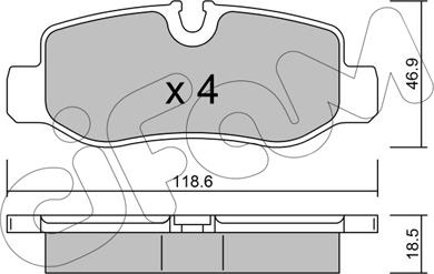 Cifam 822-1023-0 - Kit pastiglie freno, Freno a disco autozon.pro