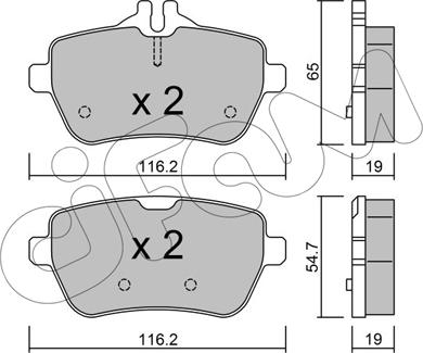 Cifam 822-1022-0 - Kit pastiglie freno, Freno a disco autozon.pro