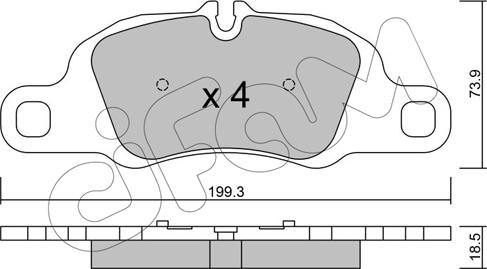 Cifam 822-1027-0 - Kit pastiglie freno, Freno a disco autozon.pro