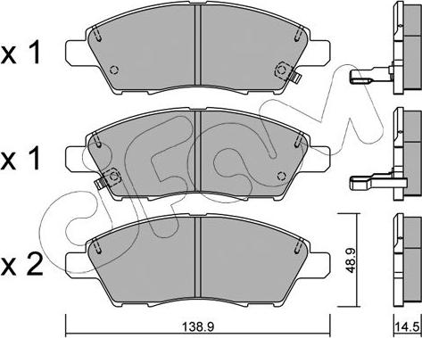 Cifam 822-1079-0 - Kit pastiglie freno, Freno a disco autozon.pro