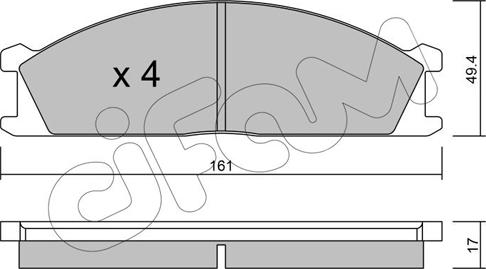 Cifam 822-107-0 - Kit pastiglie freno, Freno a disco autozon.pro