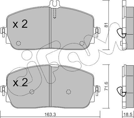 Cifam 822-1194-0 - Kit pastiglie freno, Freno a disco autozon.pro