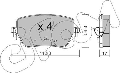 Cifam 822-1196-0 - Kit pastiglie freno, Freno a disco autozon.pro