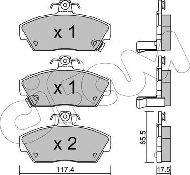 Cifam 822-119-0 - Kit pastiglie freno, Freno a disco autozon.pro