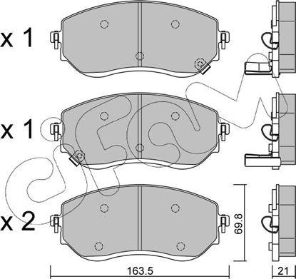 Cifam 822-1191-0 - Kit pastiglie freno, Freno a disco autozon.pro