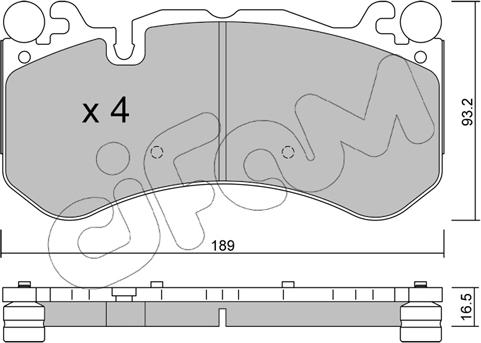 Cifam 822-1198-0 - Kit pastiglie freno, Freno a disco autozon.pro