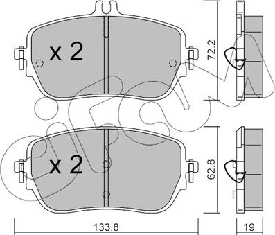 Cifam 822-1193-0 - Kit pastiglie freno, Freno a disco autozon.pro