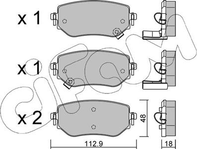 Cifam 822-1192-0 - Kit pastiglie freno, Freno a disco autozon.pro