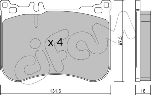 Cifam 822-1197-0 - Kit pastiglie freno, Freno a disco autozon.pro