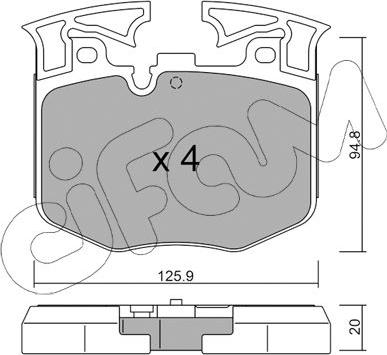 Cifam 822-1146-0 - Kit pastiglie freno, Freno a disco autozon.pro