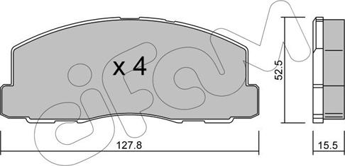 Cifam 822-114-0 - Kit pastiglie freno, Freno a disco autozon.pro