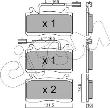 Cifam 822-1141-0 - Kit pastiglie freno, Freno a disco autozon.pro