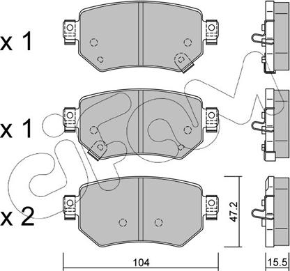 Cifam 822-1159-0 - Kit pastiglie freno, Freno a disco autozon.pro