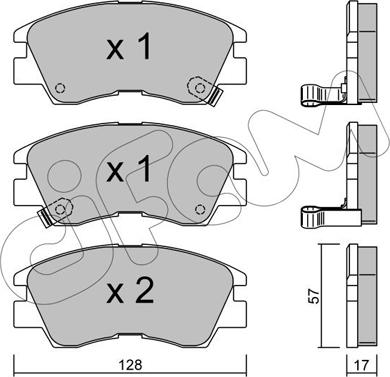 Cifam 822-115-0 - Kit pastiglie freno, Freno a disco autozon.pro