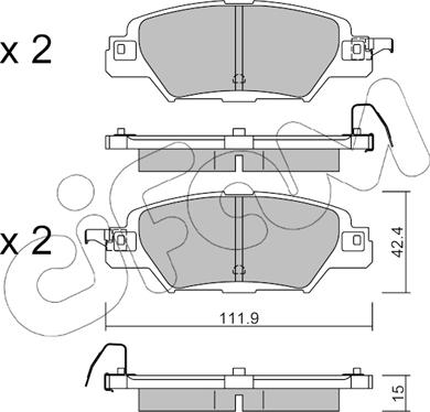 Cifam 822-1158-0 - Kit pastiglie freno, Freno a disco autozon.pro