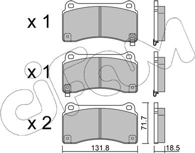 Cifam 822-1157-0 - Kit pastiglie freno, Freno a disco autozon.pro