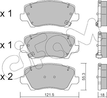 Cifam 822-1165-0 - Kit pastiglie freno, Freno a disco autozon.pro