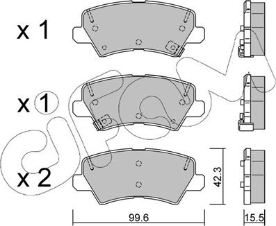 Cifam 822-1166-0 - Kit pastiglie freno, Freno a disco autozon.pro