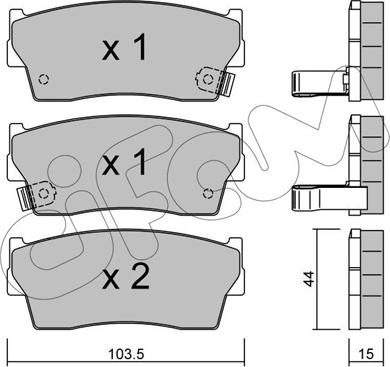 Cifam 822-116-0 - Kit pastiglie freno, Freno a disco autozon.pro