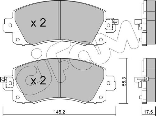 Cifam 822-1161-0 - Kit pastiglie freno, Freno a disco autozon.pro