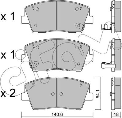 Cifam 822-1168-0 - Kit pastiglie freno, Freno a disco autozon.pro