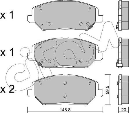 Cifam 822-1163-0 - Kit pastiglie freno, Freno a disco autozon.pro