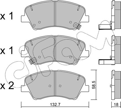 Cifam 822-1167-0 - Kit pastiglie freno, Freno a disco autozon.pro