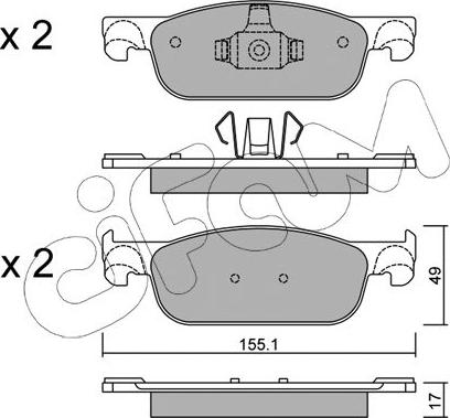 Cifam 822-1109-0 - Kit pastiglie freno, Freno a disco autozon.pro