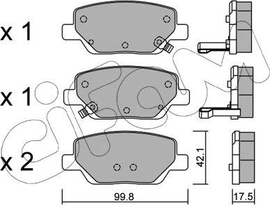 Cifam 822-1104-0 - Kit pastiglie freno, Freno a disco autozon.pro