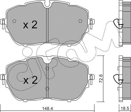 Cifam 822-1105-0 - Kit pastiglie freno, Freno a disco autozon.pro