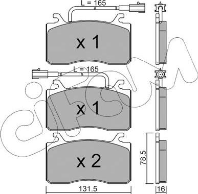 Cifam 822-1100-0 - Kit pastiglie freno, Freno a disco autozon.pro