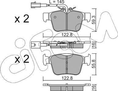 Cifam 822-1101-0 - Kit pastiglie freno, Freno a disco autozon.pro