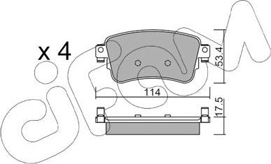 Cifam 822-1108-0 - Kit pastiglie freno, Freno a disco autozon.pro