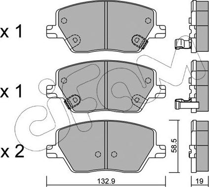 Cifam 822-1103-0 - Kit pastiglie freno, Freno a disco autozon.pro