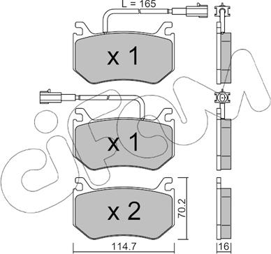 Cifam 822-1102-0 - Kit pastiglie freno, Freno a disco autozon.pro