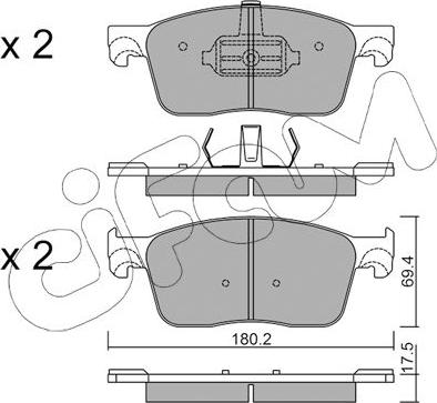 Cifam 822-1107-0 - Kit pastiglie freno, Freno a disco autozon.pro