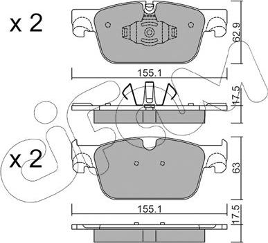 Cifam 822-1119-0 - Kit pastiglie freno, Freno a disco autozon.pro