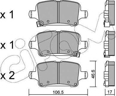 Cifam 822-1116-0 - Kit pastiglie freno, Freno a disco autozon.pro